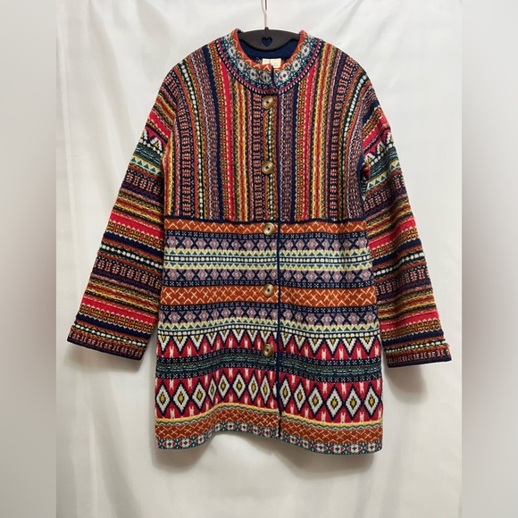 Anthropologie Moth Livia Intarsia Cardigan - Picture 2 of 11